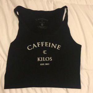 Caffeine and Kilos Crop top
